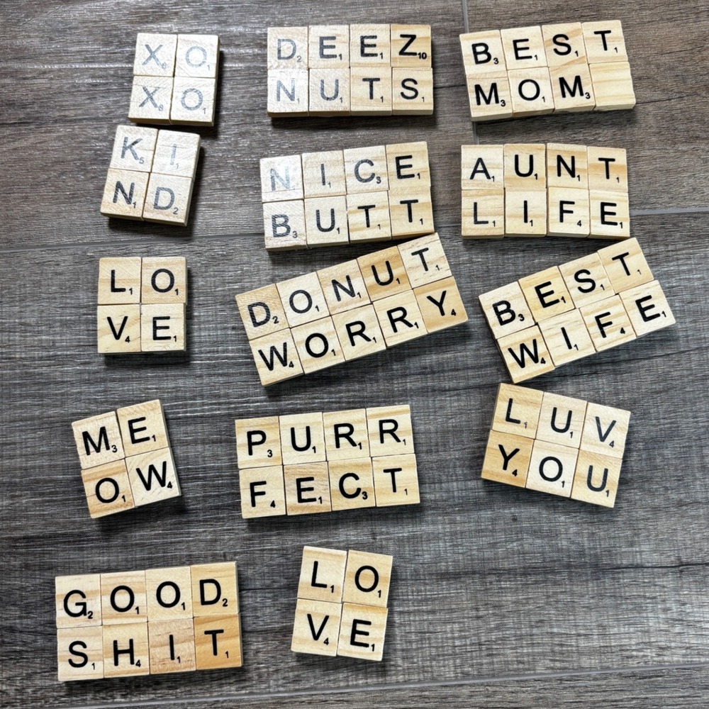 Handmade Scrabble Tile Magnets Quotes Sayings‎ Funny Adult Humor Home Decor